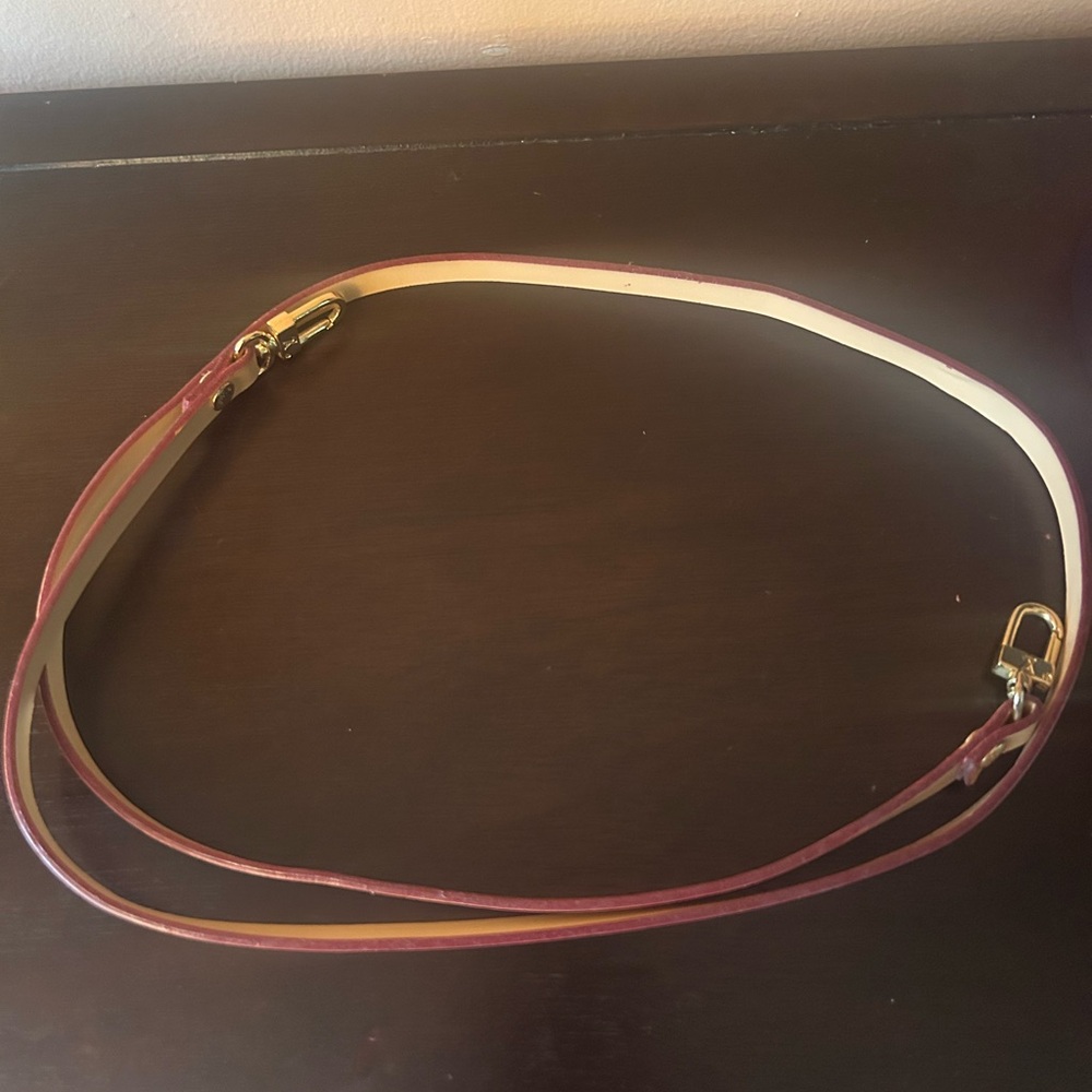 LV Leather Strap with Gold Hardware